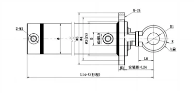 Cylindres d'huile d'actionneur hydraulique de connexion de bride d'extrémité